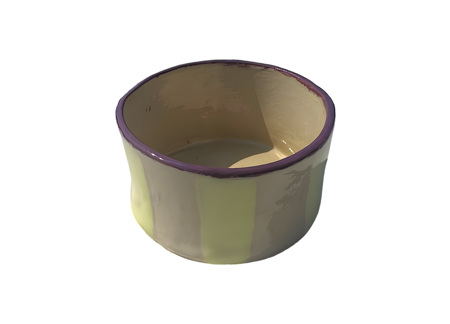 Clay mono bowl| geel/obergine