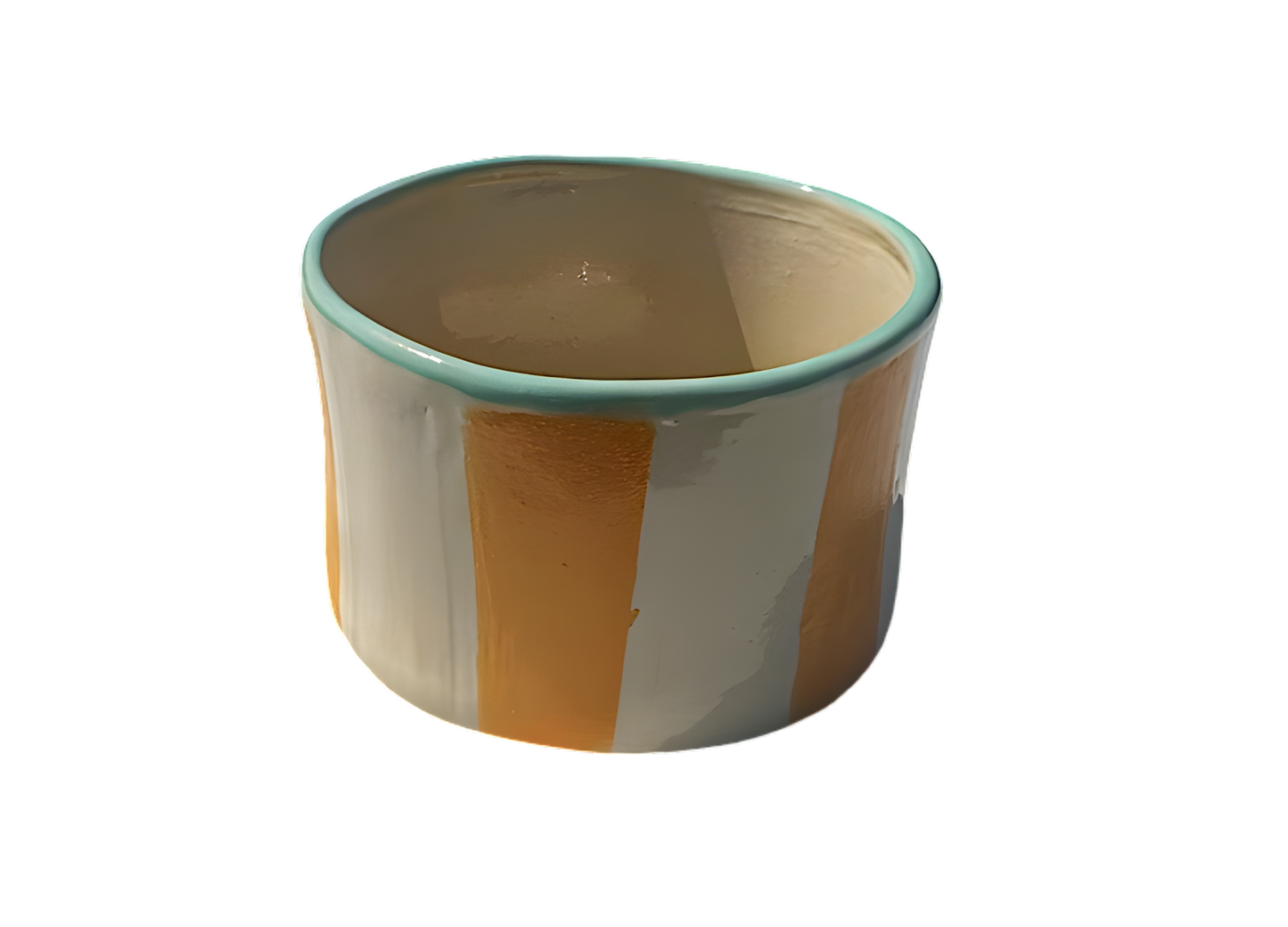 Clay mono bowl|oranje/mint