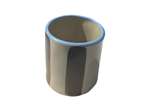 Clay mono|bruin/licht blauw