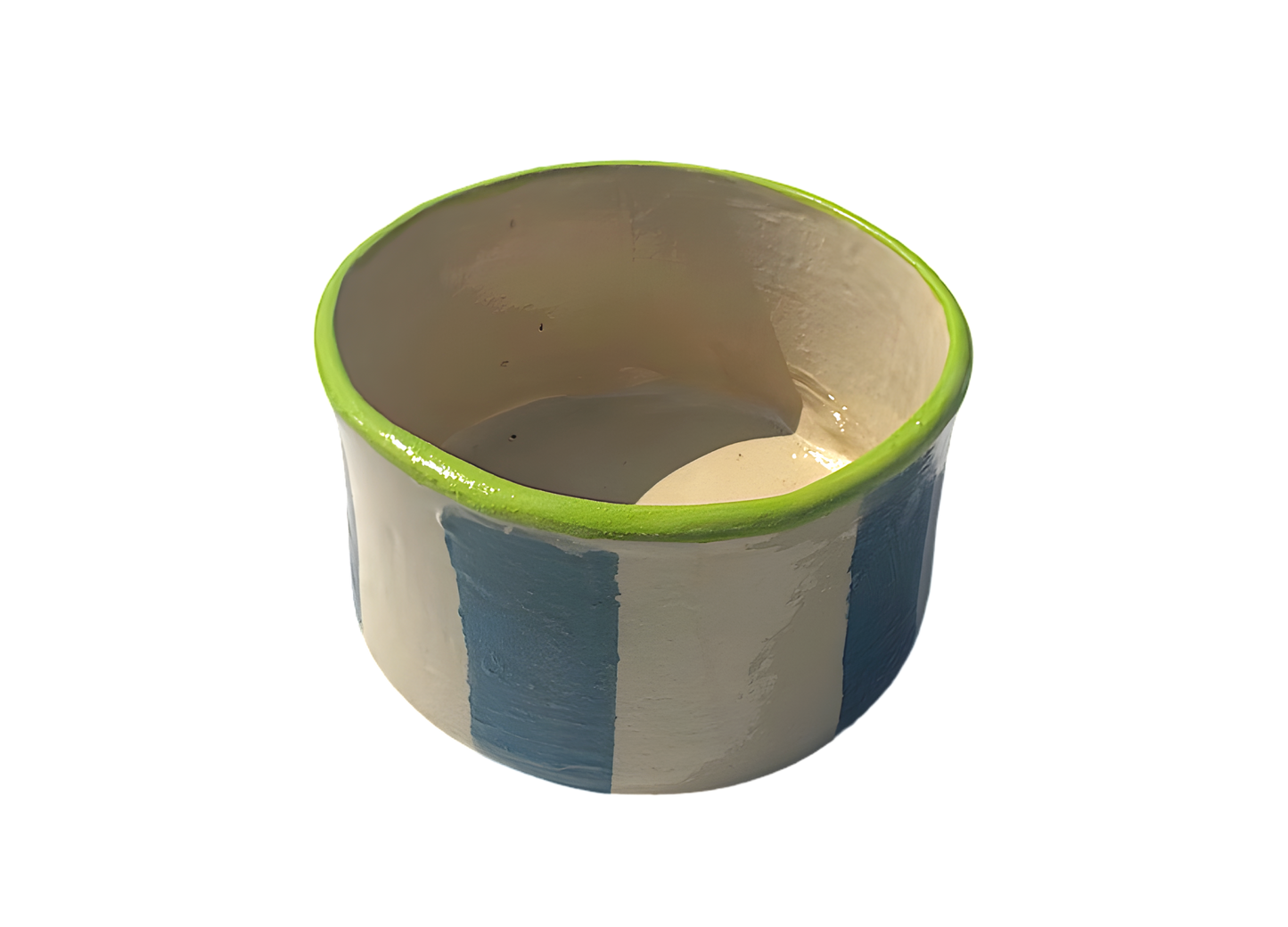 Clay mono bowl| lime/blauw