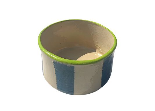 Clay mono bowl| lime/blauw