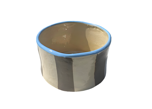 Clay mono bowl| bruin/licht blauw