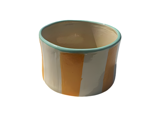 Clay mono bowl|oranje/mint